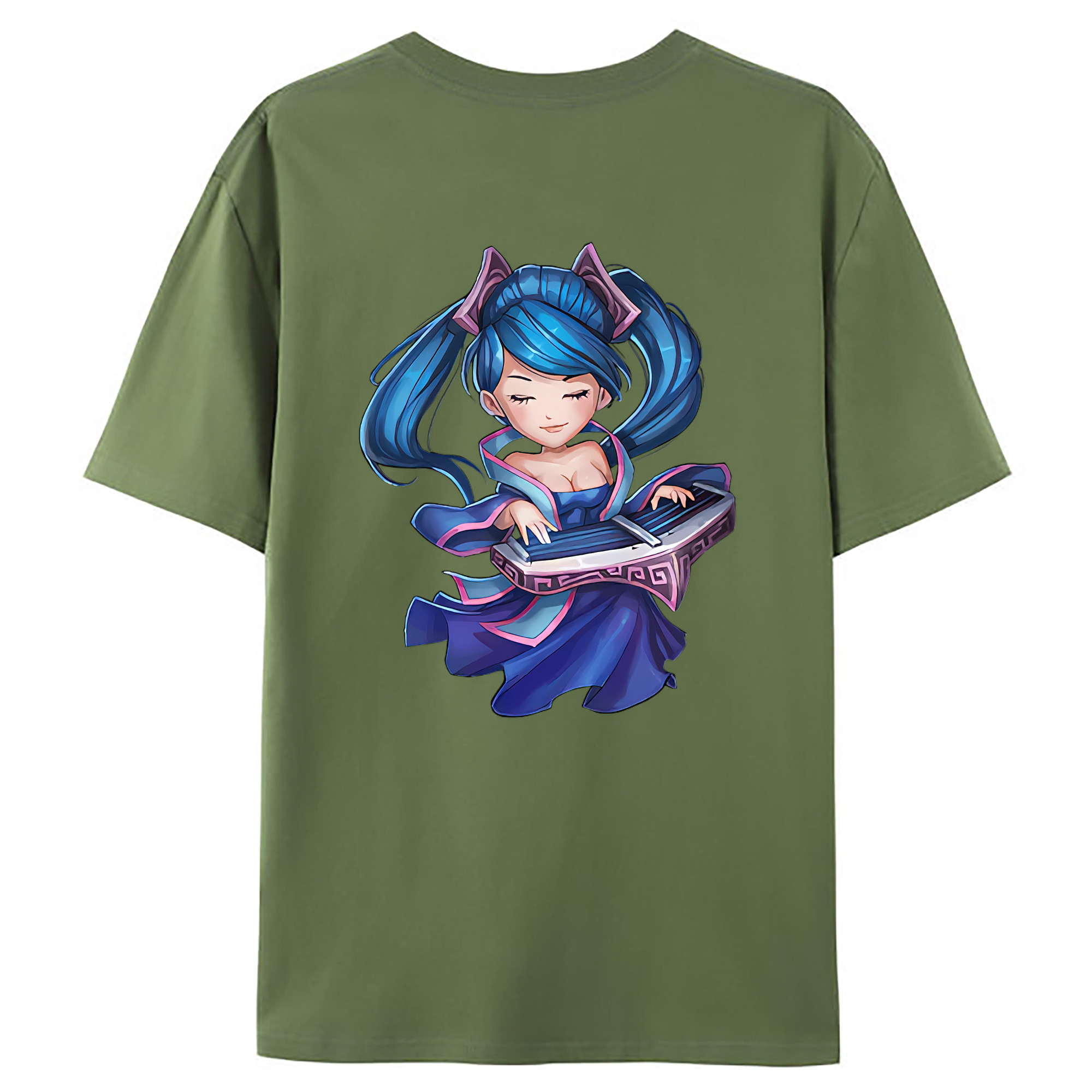 （画像用） リーグ・オブ・レジェンド League of Legends LOL 綿100％ メンズ半袖Tシャツ（バックプリント） 通気性
